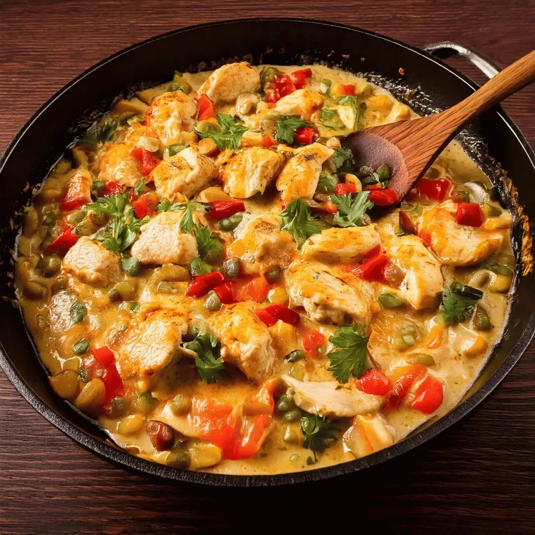 Creamy Chicken and Veggie Skillet Recipe