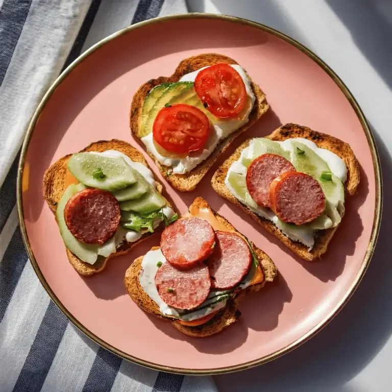 Sausage and Veggie Toast Recipe