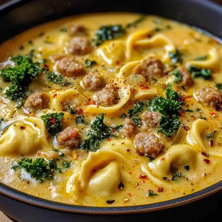 Creamy Sausage And Tortellini Soup