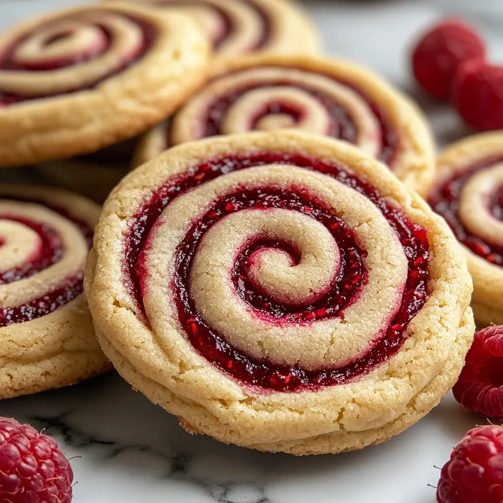 Raspberry Swirl Shortbread Cookies