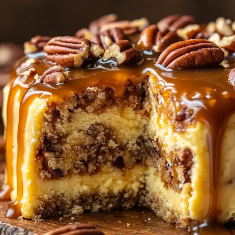 Butter Pecan Praline Poke Cake