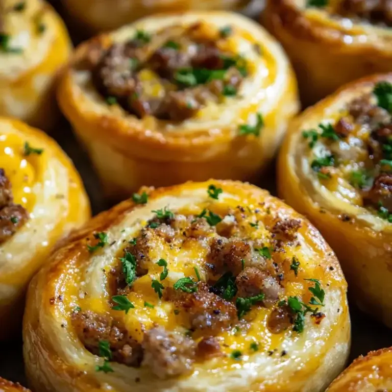 Flaky Sausage & Cheese Breakfast Rolls